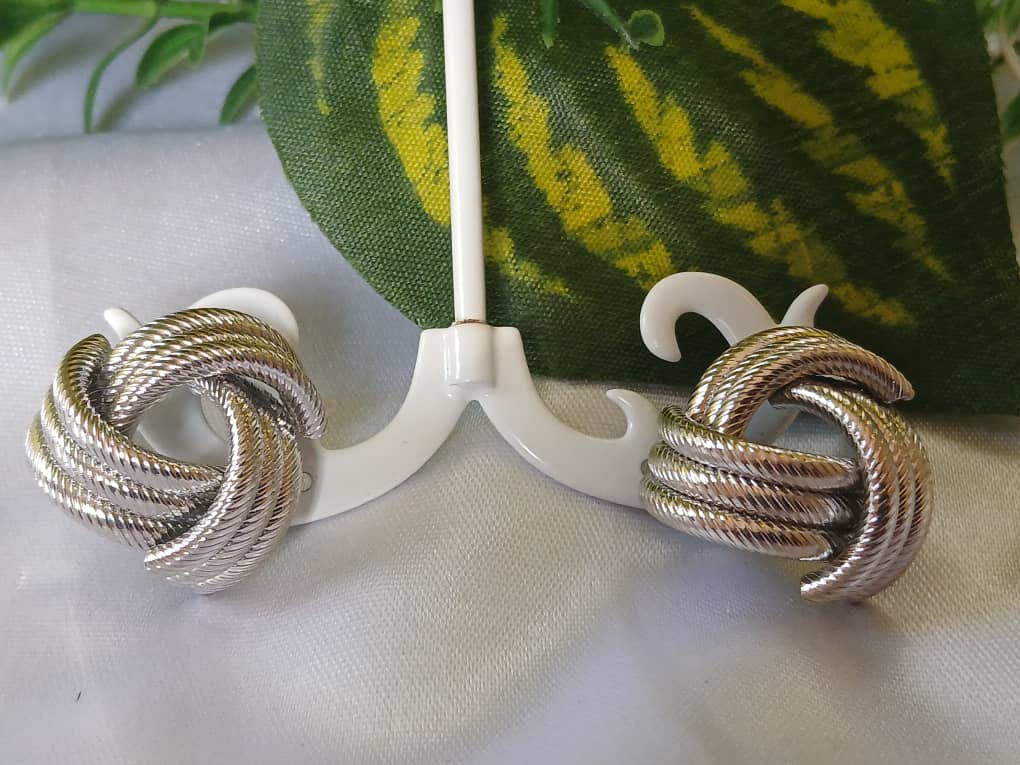 Silver Knot Earrings
