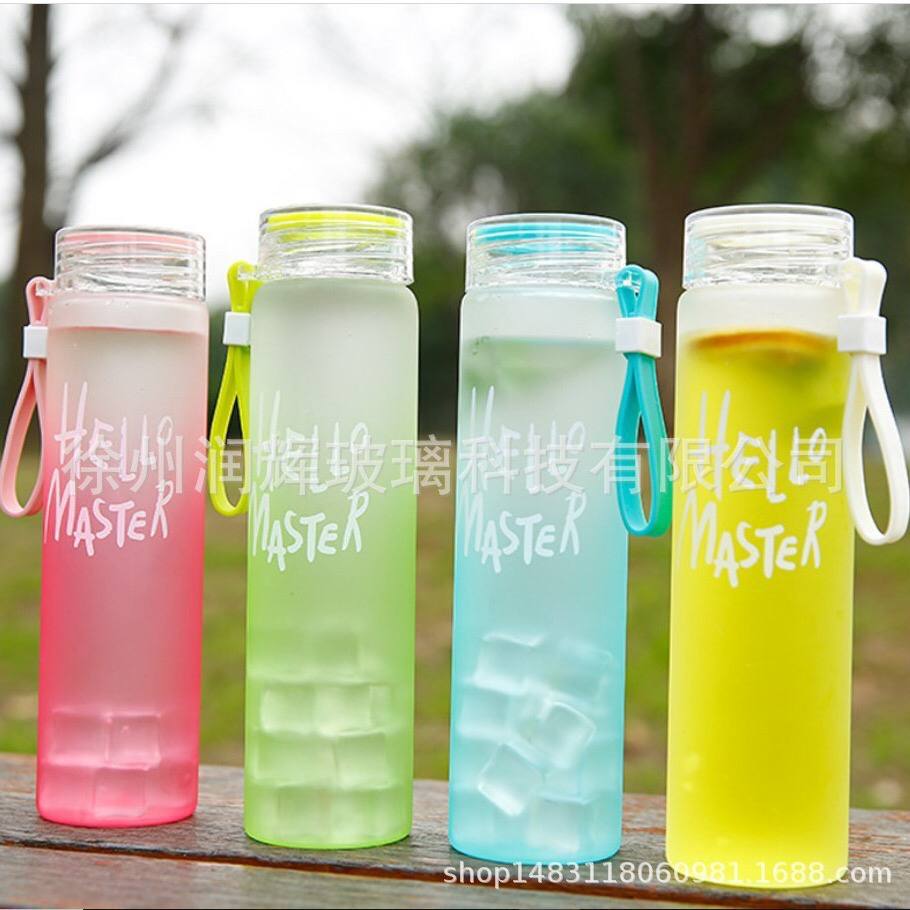 Colorful Glass Water Bottles