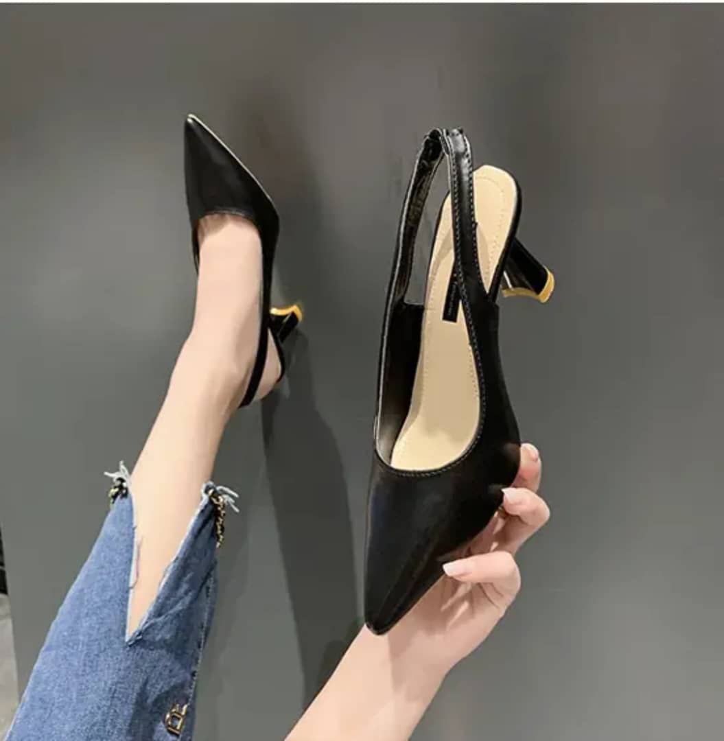 Black Slingback Heels