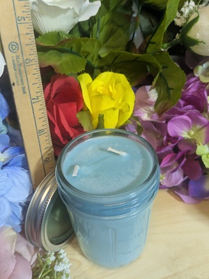 Mason Jar Ocean Scented Candle (2wicks)