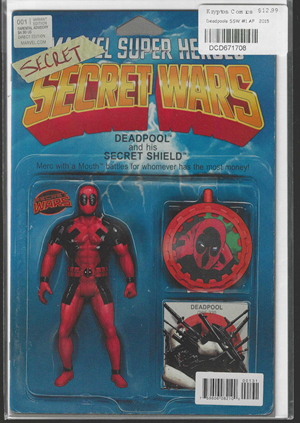 Marvel Super Heroes Secret Wars: Deadpool Action Figure comic book