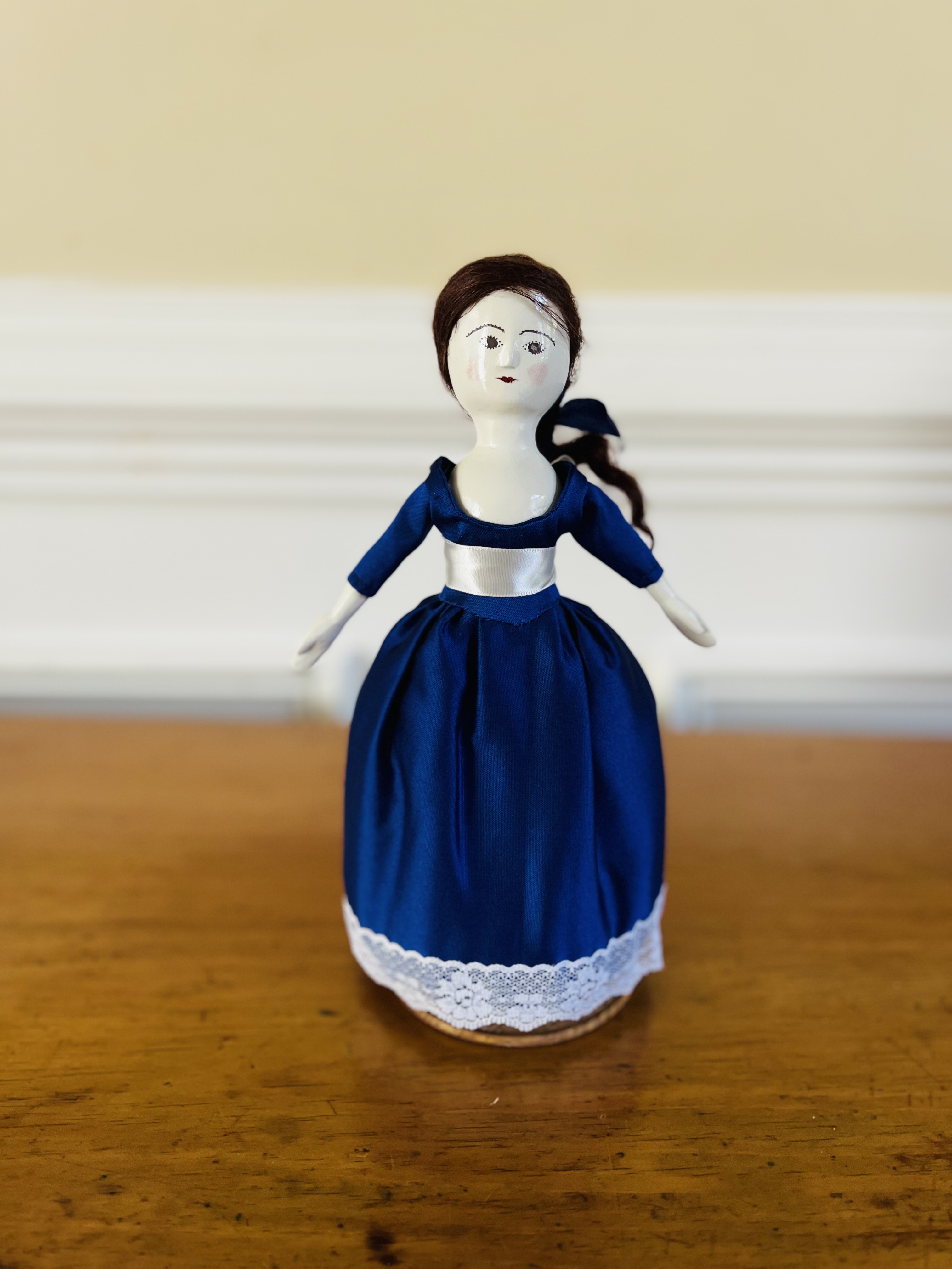 10 inch Pincushion English Wooden Doll