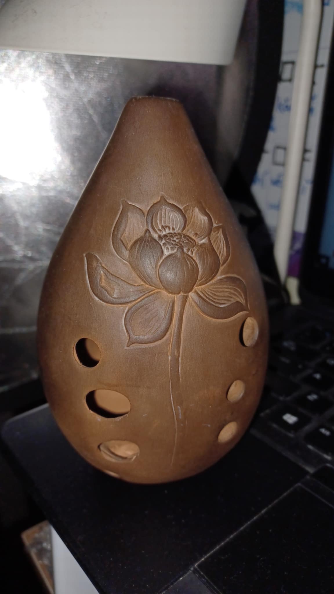 TEST ONLY Xun 埙 / stoneware Chinese bottle flute