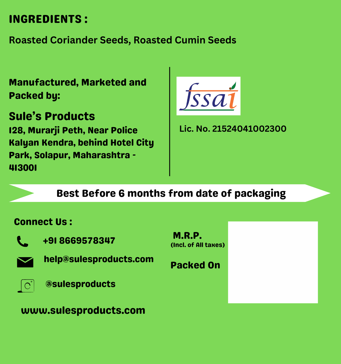 Dhane-Jeere (Coriander-Cumin) Powder 