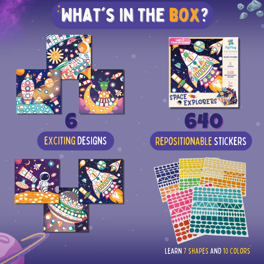 Space Explorers Shape Stickers Kit