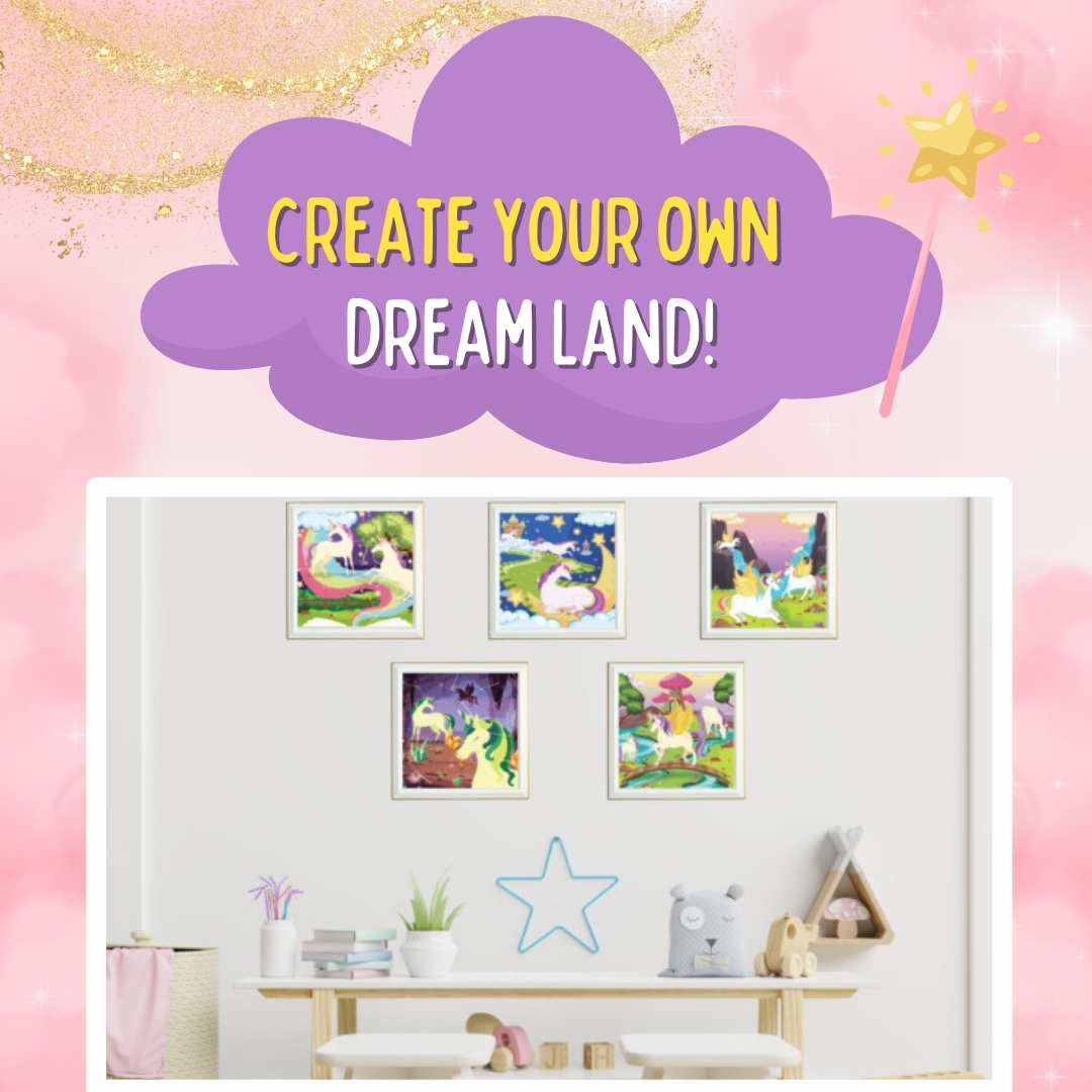 Mosaic Stickers Puzzle by Numbers: Magical Unicorn