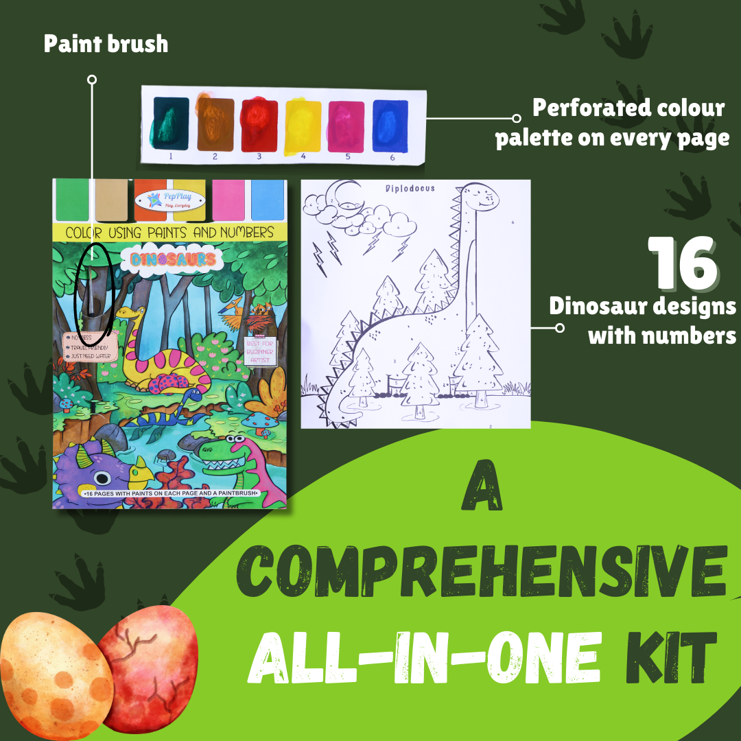 Dinosaur Paint By Numbers Kit