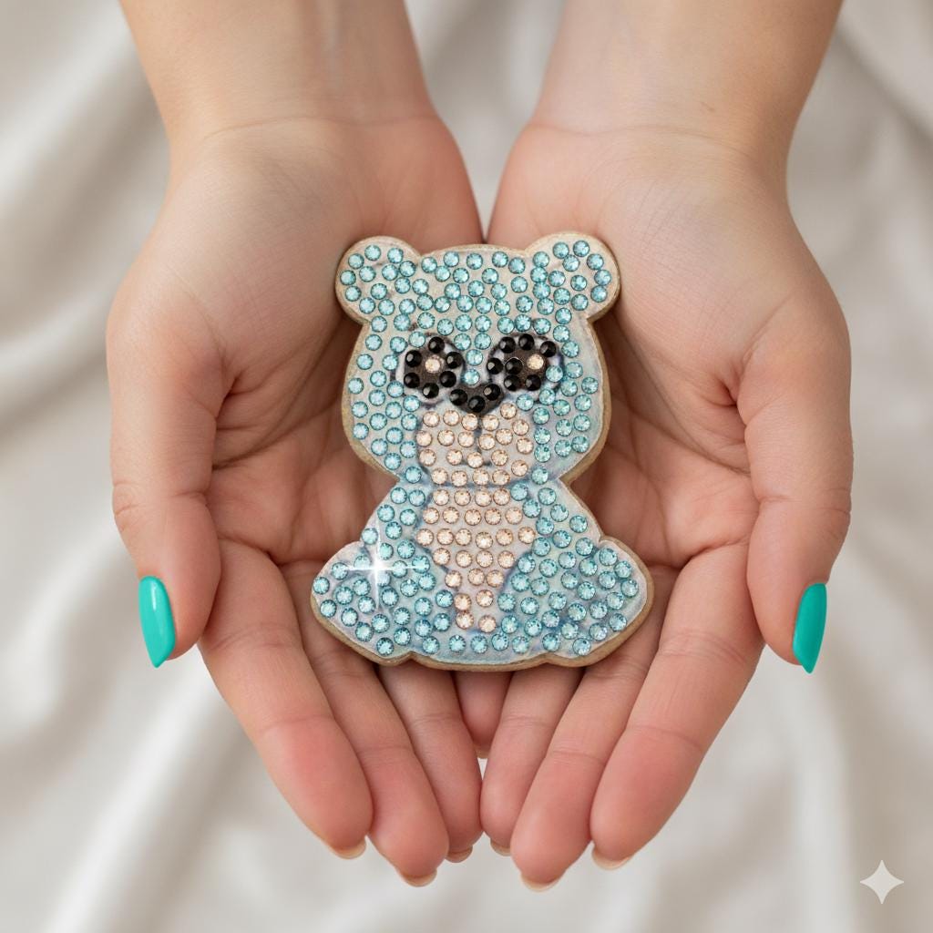 Handmade Sparkly Animal Magnets Diamond Painting Rhinestones