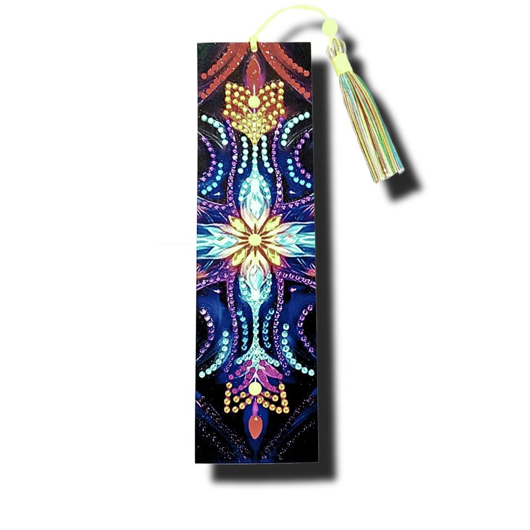 Handmade Sparkly Rhinestone Diamond Painting Bookmarks - Set of 4, Sold Individually