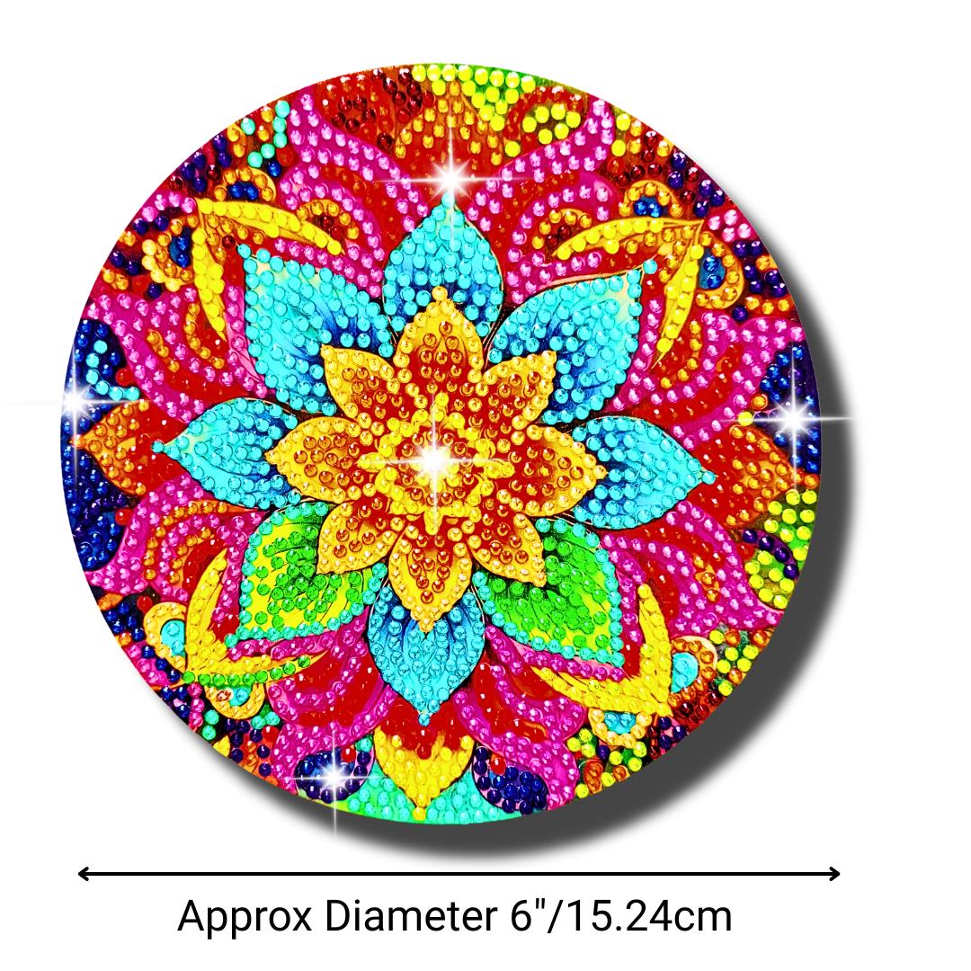 Handmade Sparkly Rhinestone Diamond Painting Placemats - Set of 4-Sold Individually