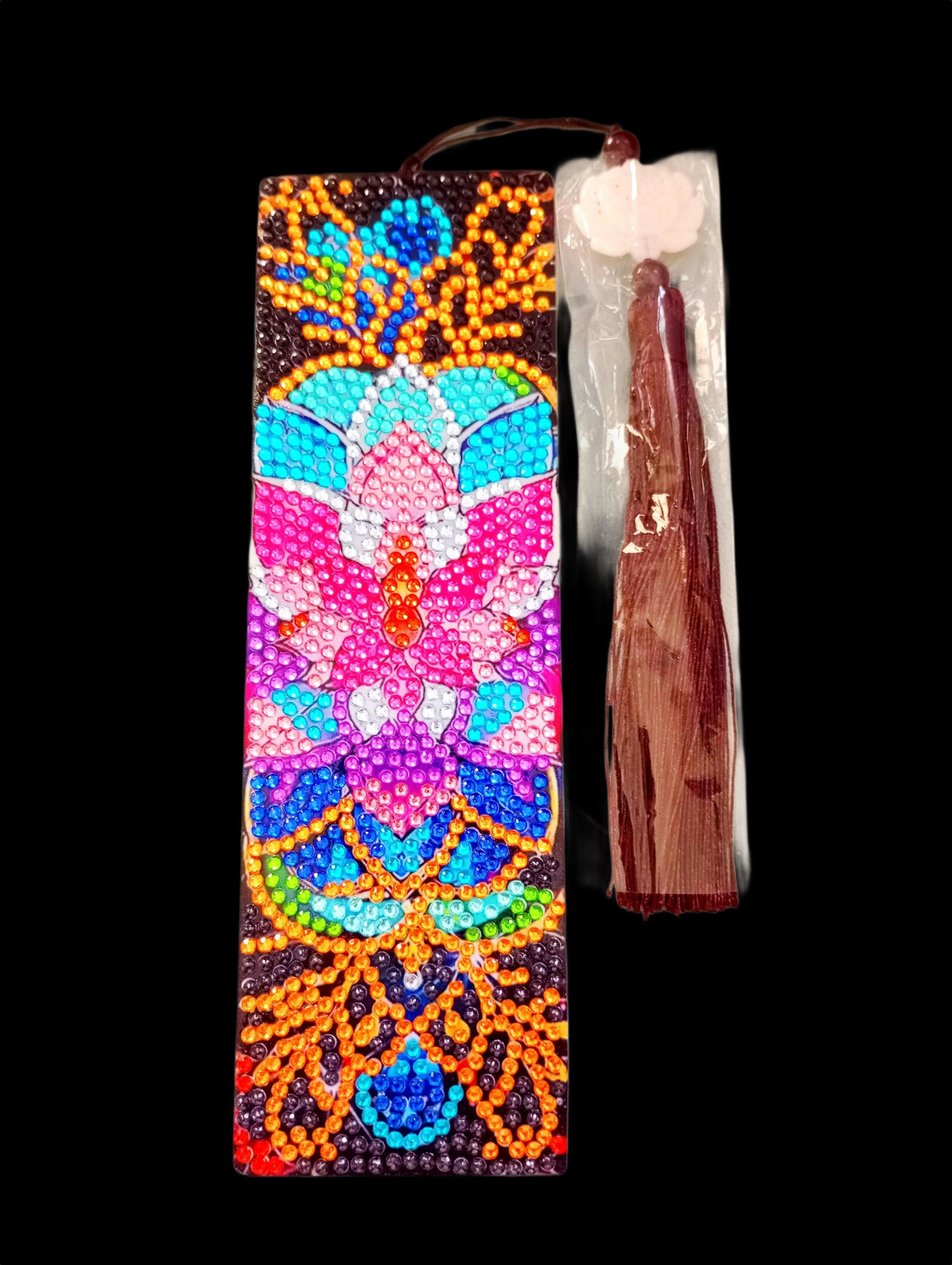 Handmade Sparkly Rhinestone Diamond Painting Bookmarks - Set of 4 (Sold Individually)