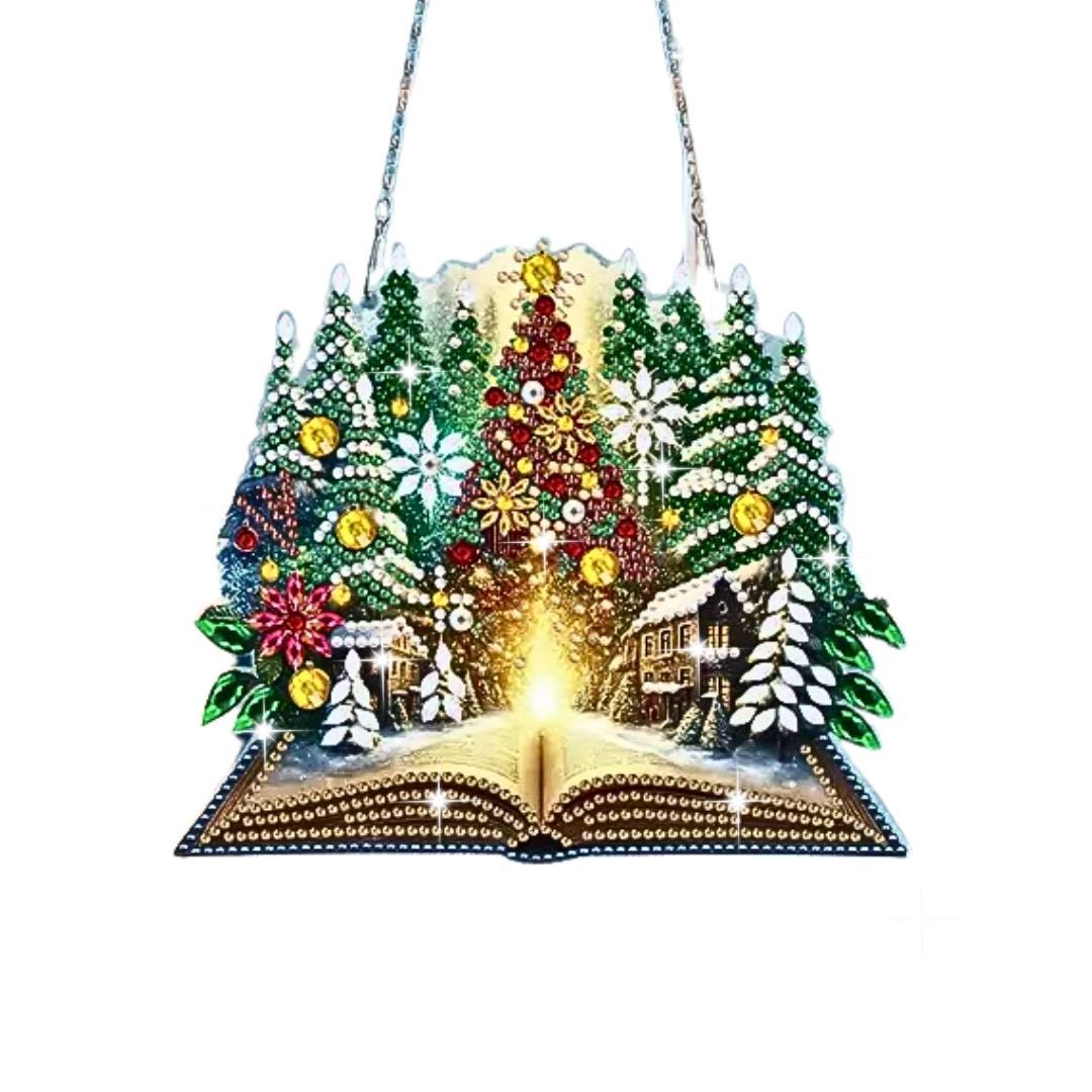 Handmade Diamond Painting Christmas - Window / Wall Decor Set Of 3