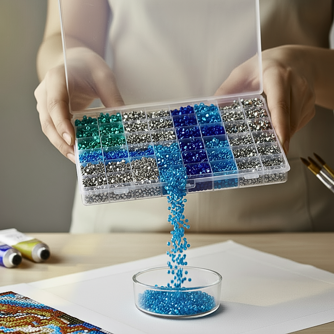 56 Grids Square Plastic Container Box Set Diamond Art Drills