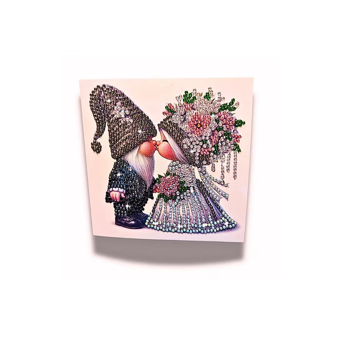 Handmade Sparkly Wedding Engagement Card Diamond Painting Rhinestones