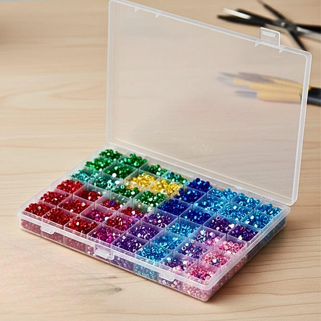 56 Grids Square Plastic Container Box Set Diamond Art Drills