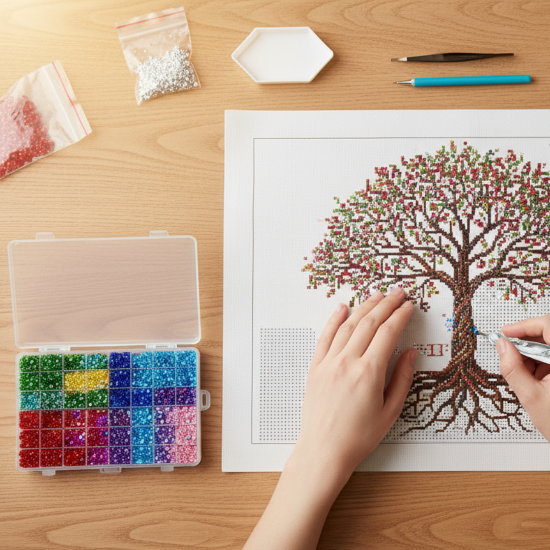 56 Grids Square Plastic Container Box Set Diamond Art Drills