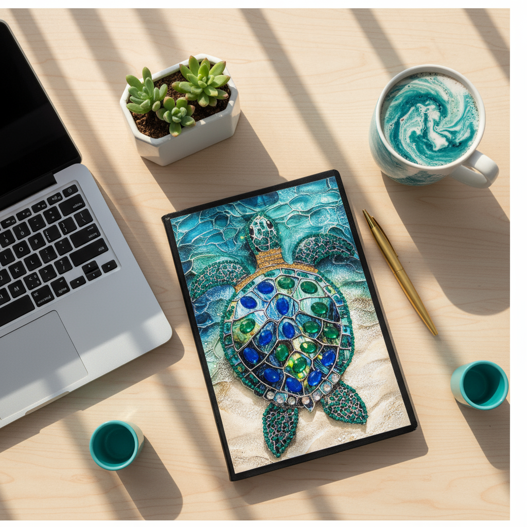 Handmade Diamond Painting A5 Sketchbook: Rhinestone Art Journal