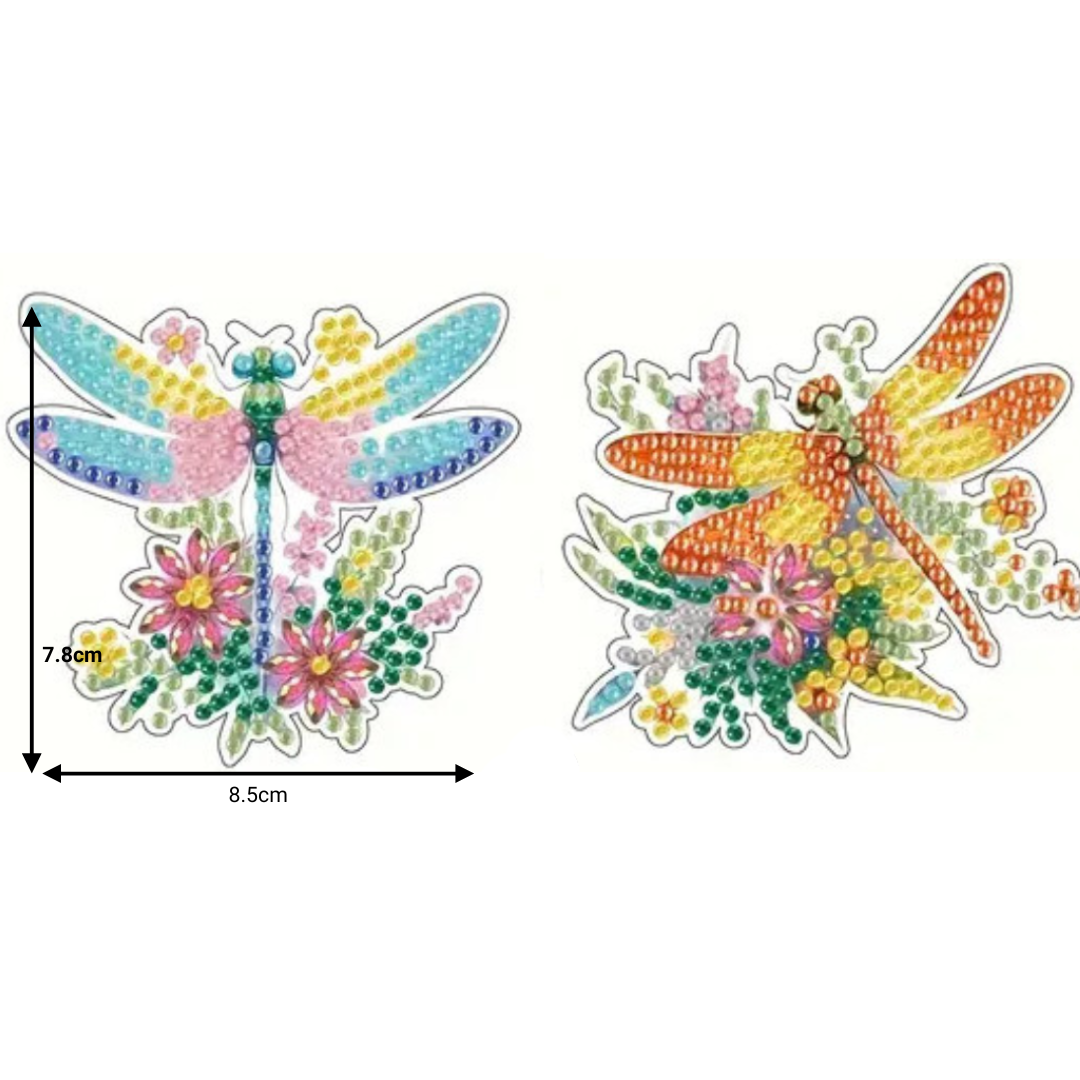 Large Dragonfly Fridge Magnets (Set of 2) – Sparkly Home Decor, Gift for Women, Girls & Mums 