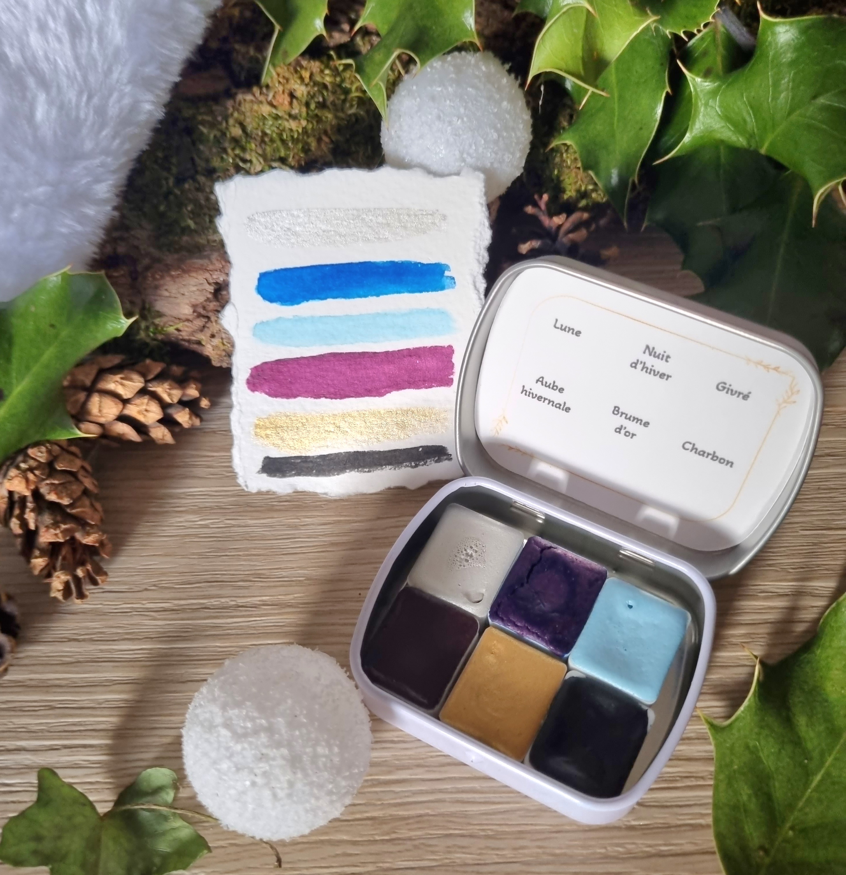Petite palette " sous la lune des neiges "