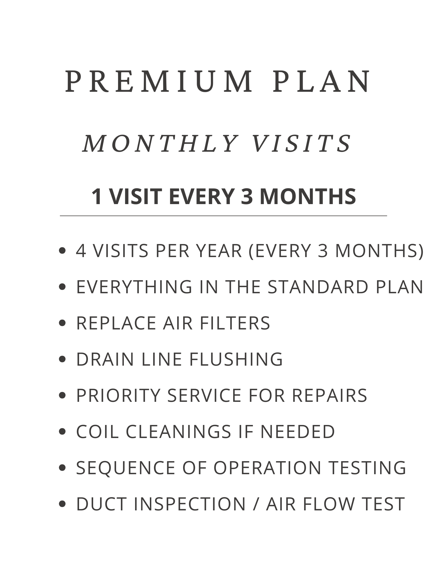 Monthly HVAC-R Maintenance