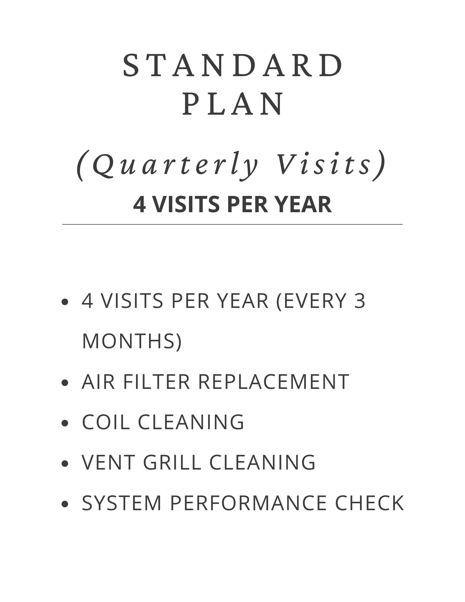 Quarterly HVAC-R Maintenance