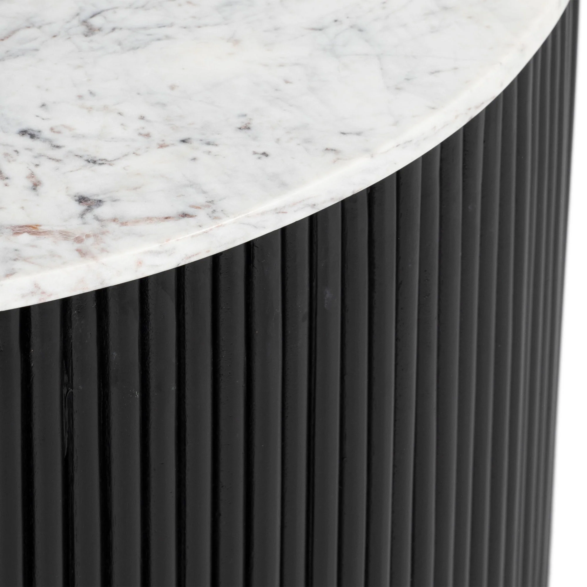 Kelby Real Marble Coffee Table - Black