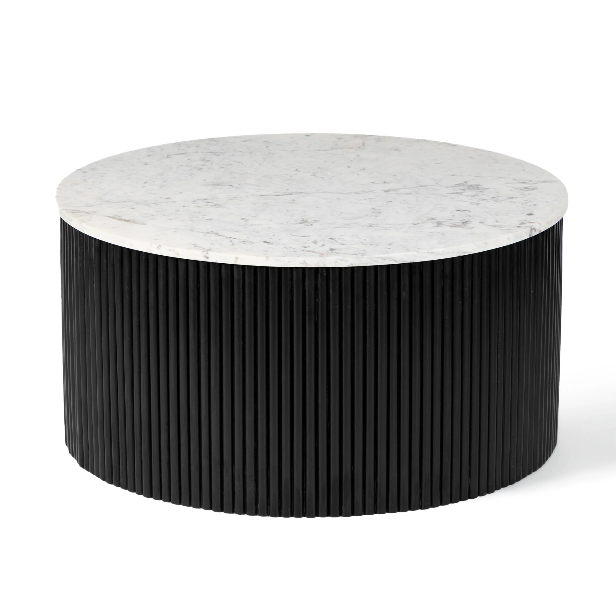 Kelby Real Marble Coffee Table - Black