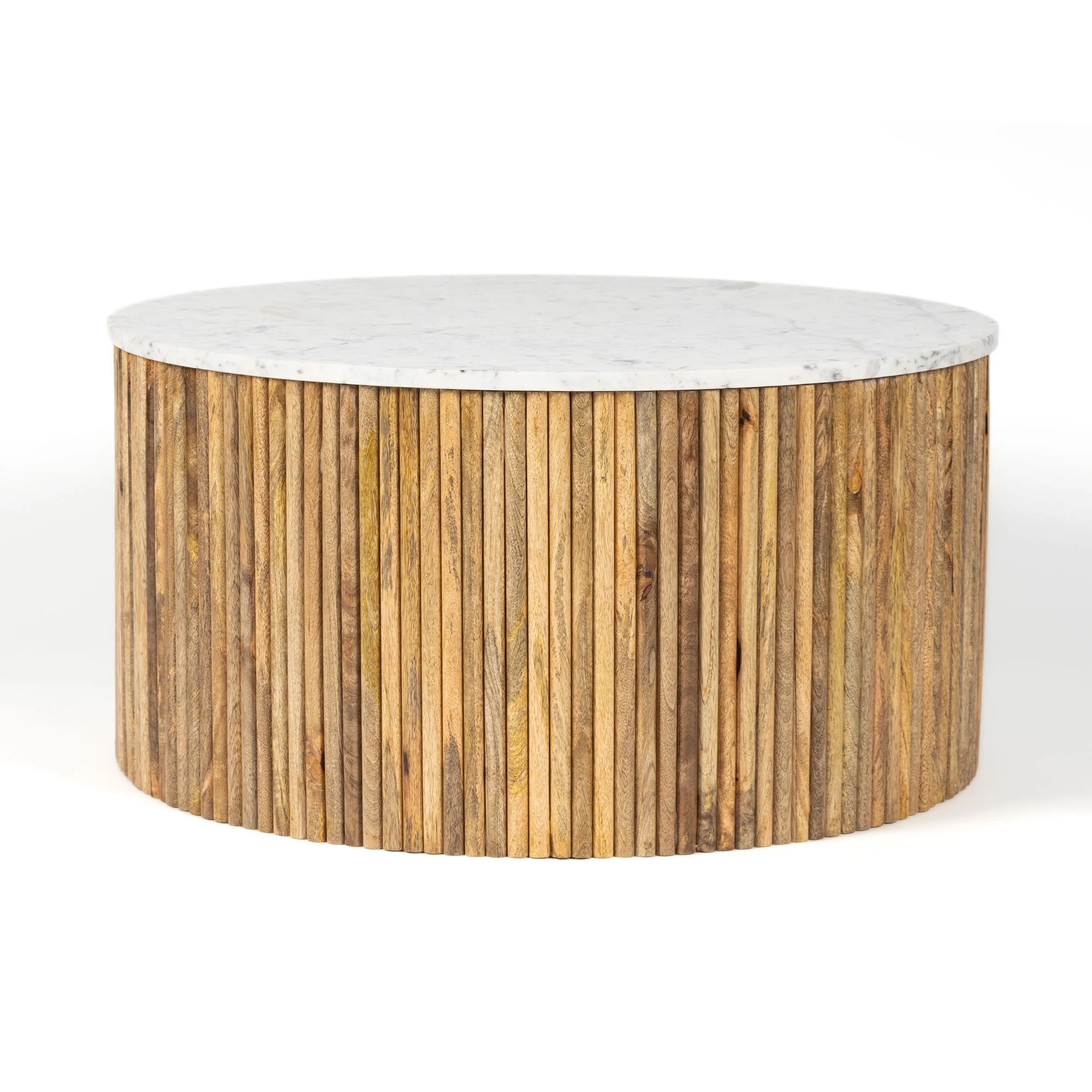 Furneezy Kelby Real Marble Coffee Table - Natural