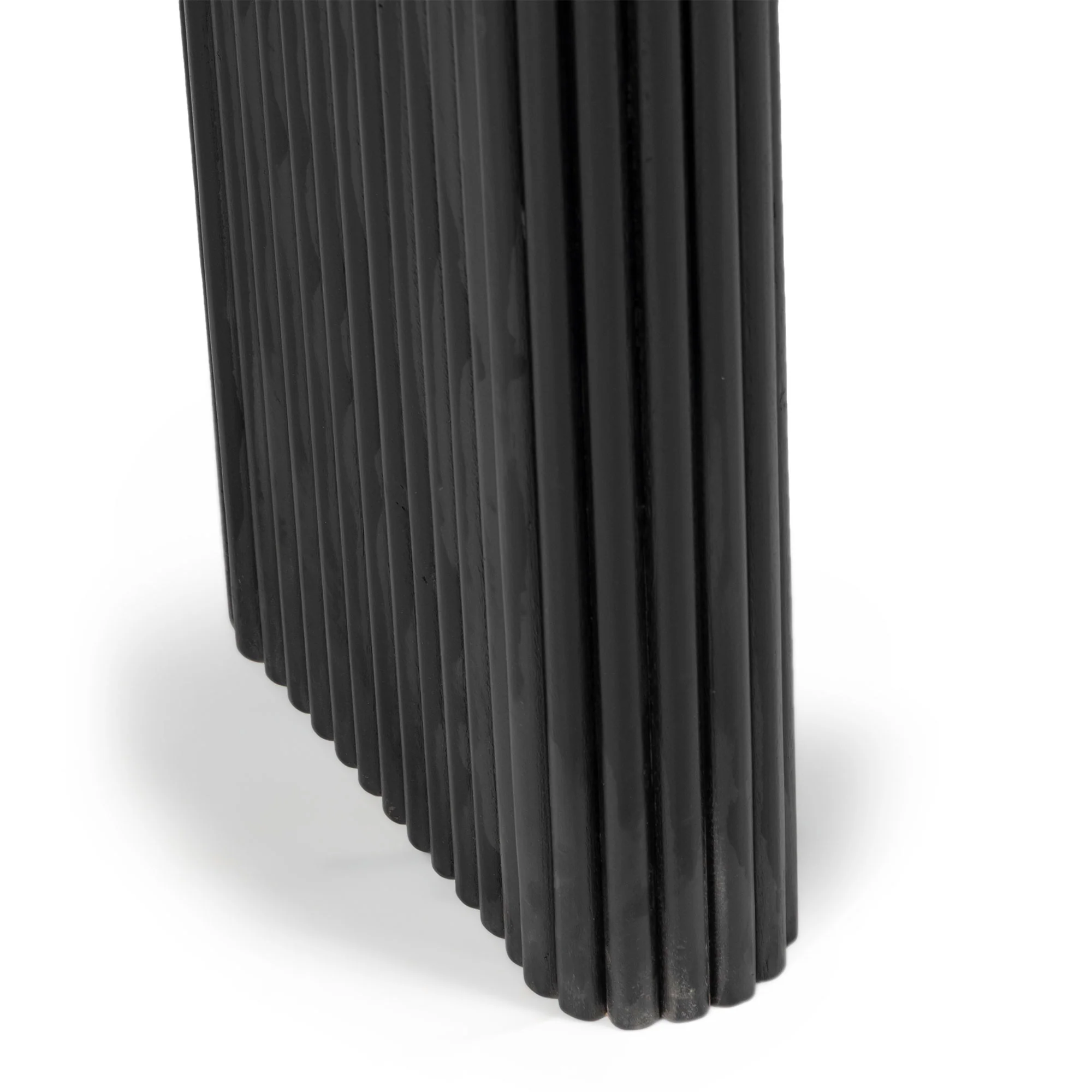  Furneezy Kelby Marble Console Table with Wooden Legs - Black