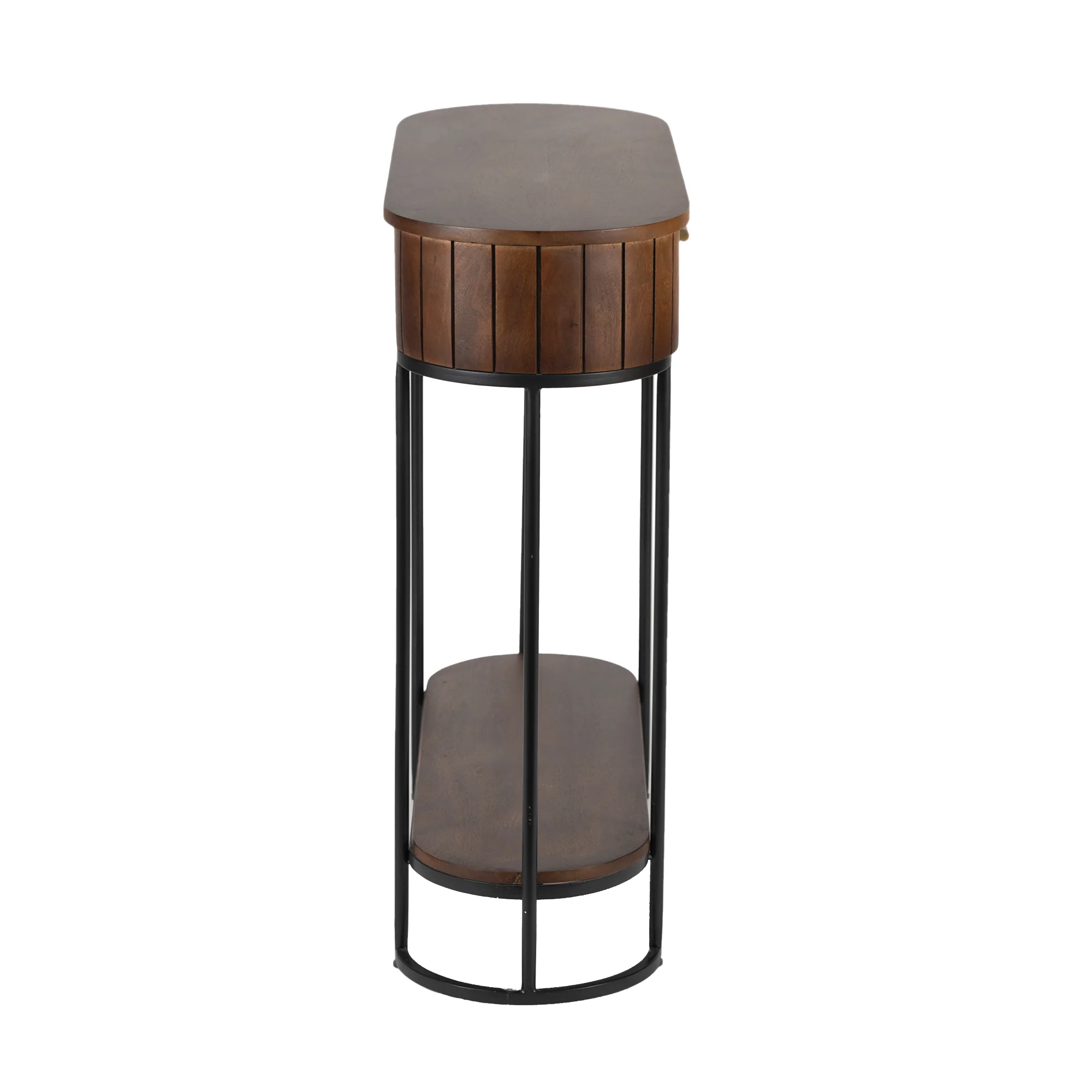  Furneezy Piano Console Table With Drawer - Honey