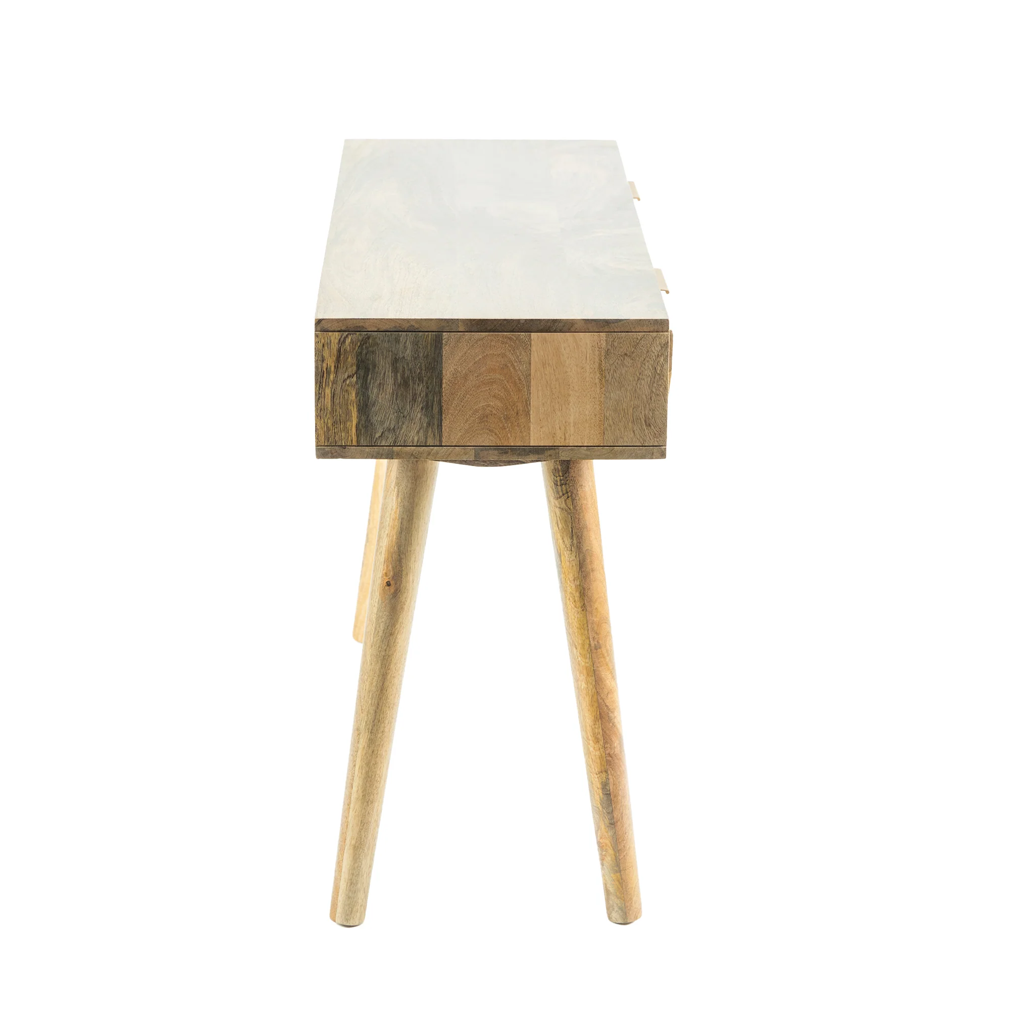  Furneezy Carve Mango Wood Console Table W2 Drawers