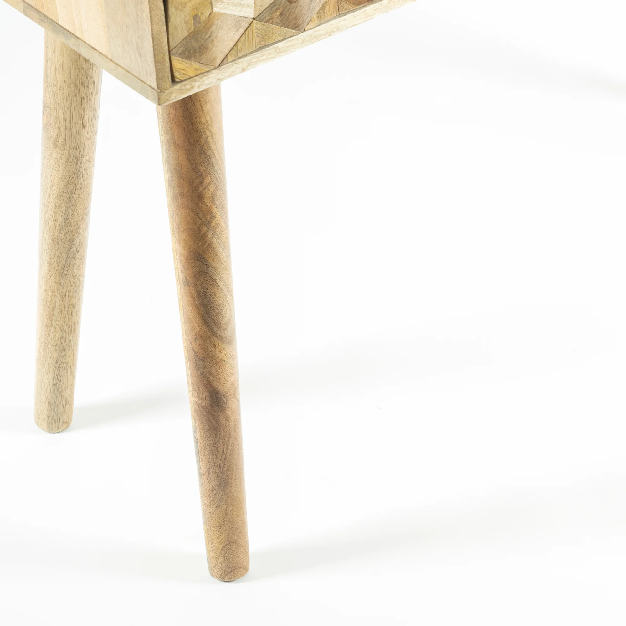  Furneezy Carve Mango Wood Console Table W2 Drawers