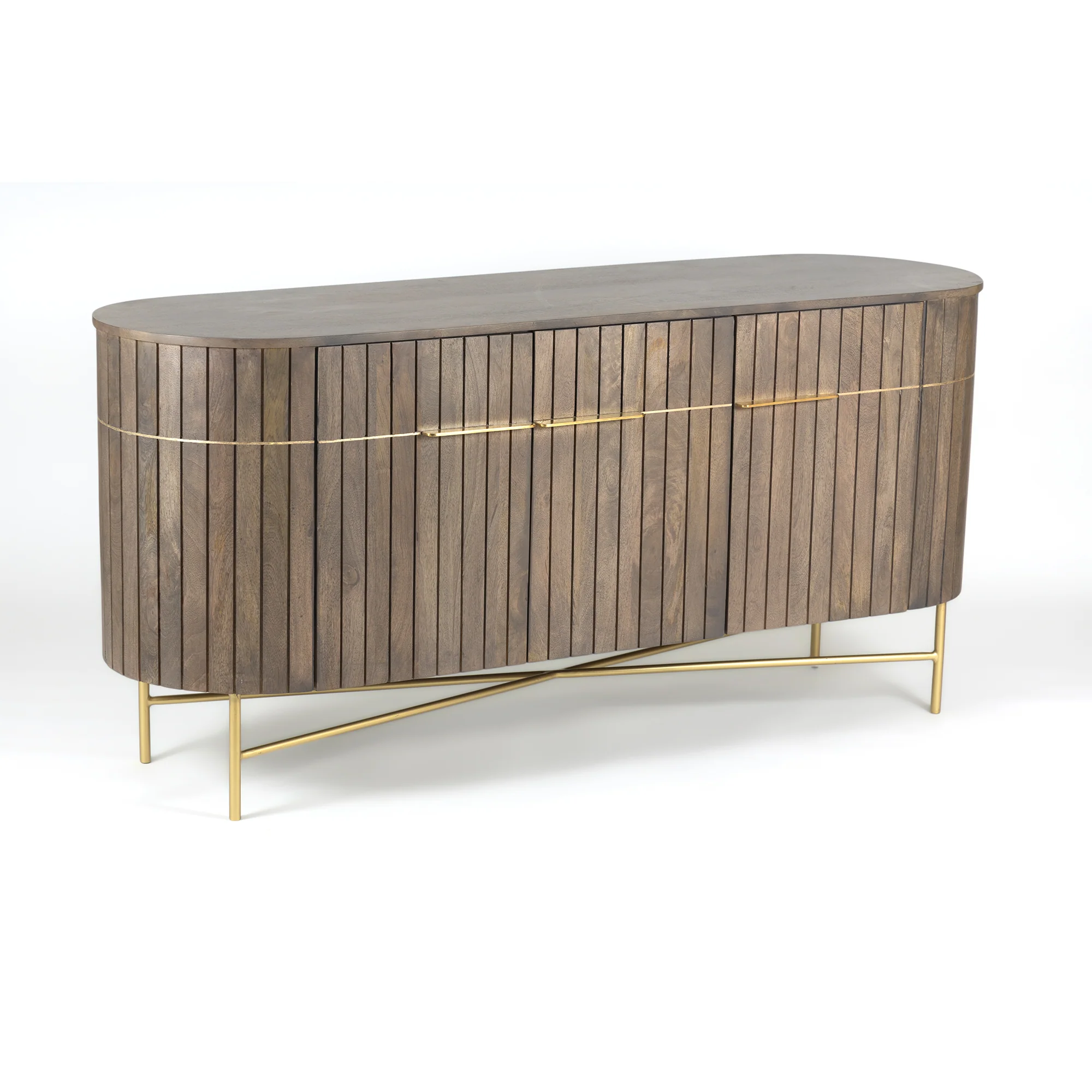 Furneezy Piano Side Board - Gray