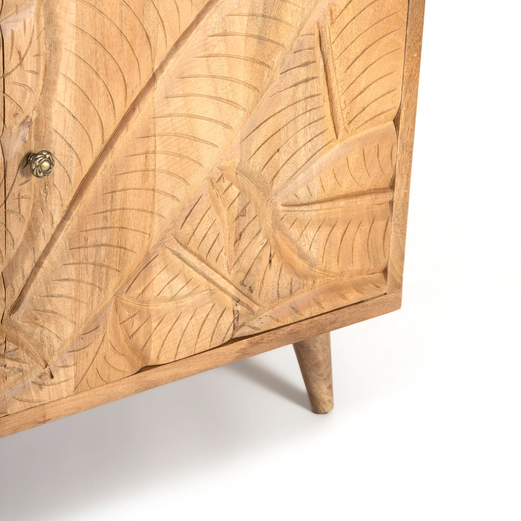  Furneezy Canopy Hand Carved Side Board - Small