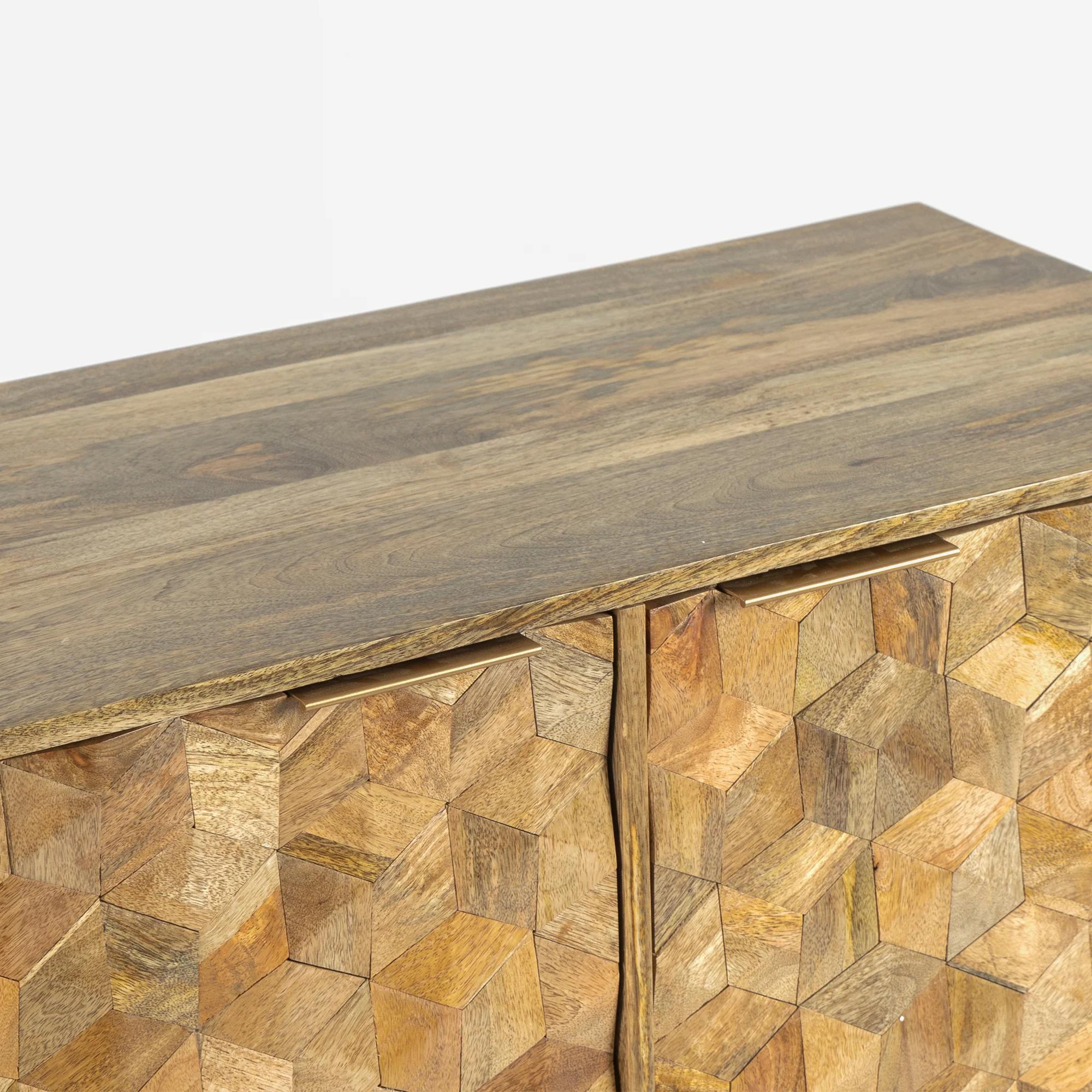   Furneezy Carve Mango Wood Side Board - Small