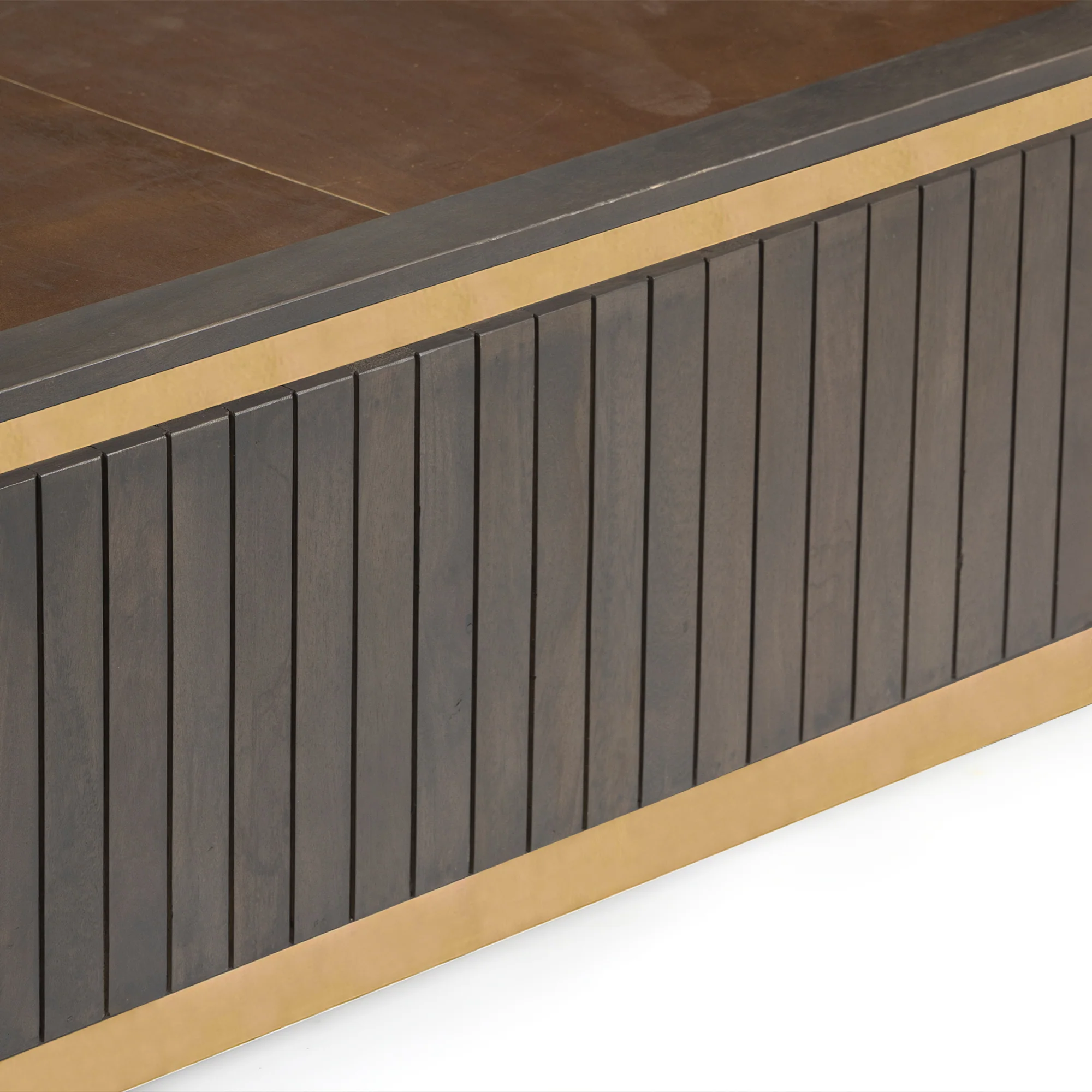  Furneezy Piano Mango Wood Queen Bed - Ash Grey