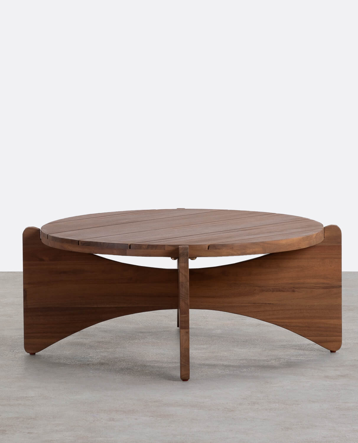 Round Acacia Wood Center Table (Ø80 cm) 