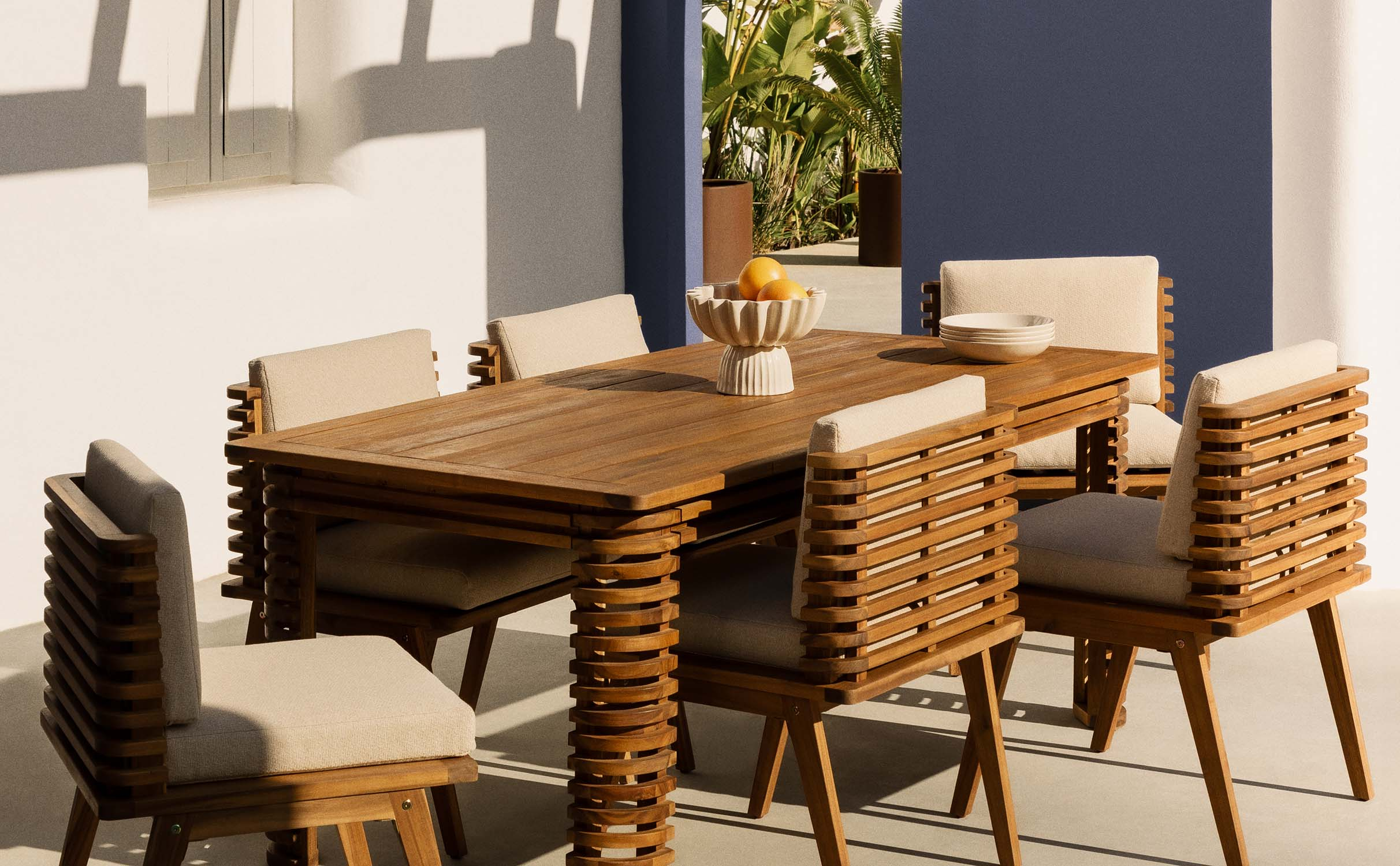 Rectangular Garden Table (180x90 cm) in Acacia Wood