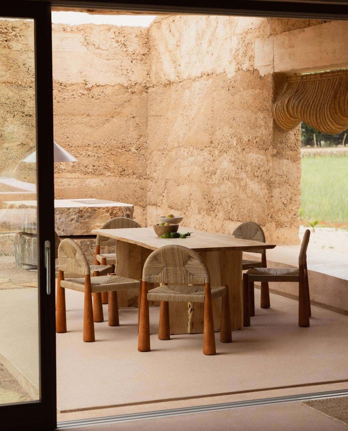 Rectangular Acacia Wood Dining Table (220x102 cm) New Aris