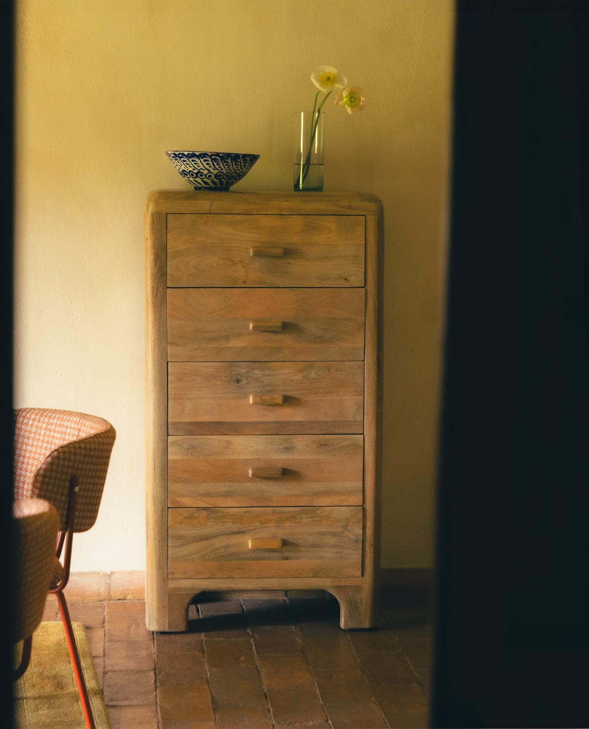 Mango Wood 5 Drawer Chest of Drawers Reichel