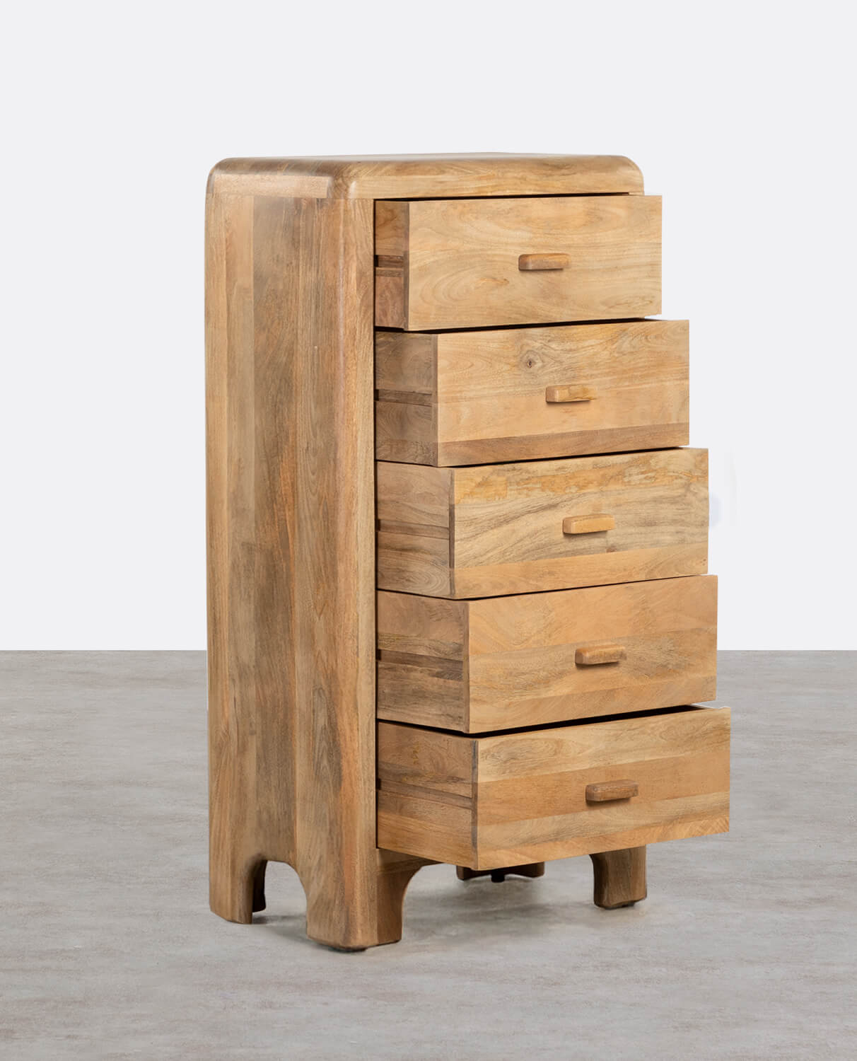 Mango Wood 5 Drawer Chest of Drawers Reichel