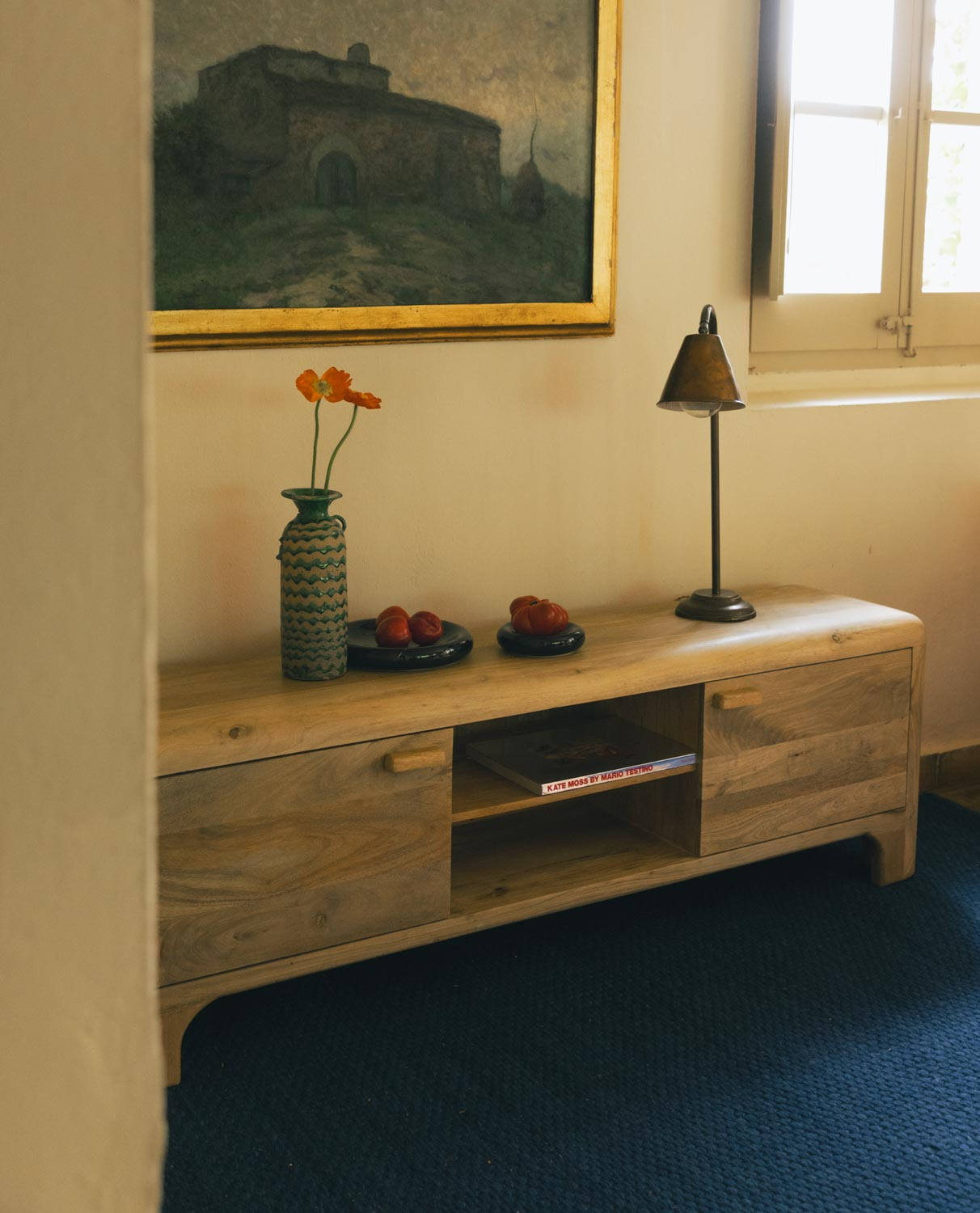 TV Cabinet Mango Wood 2 Door Reichel