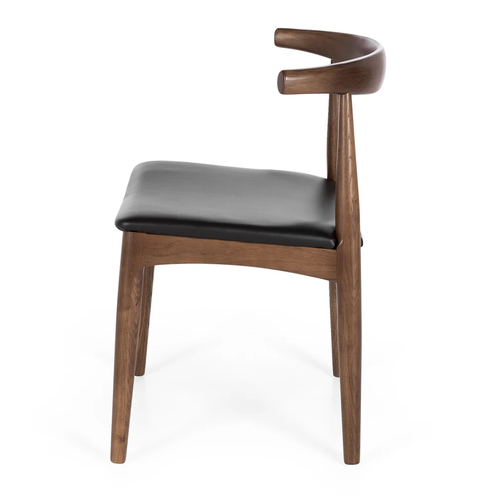 ARENA BULL Chair Black Walnut Finish Acacia Wood