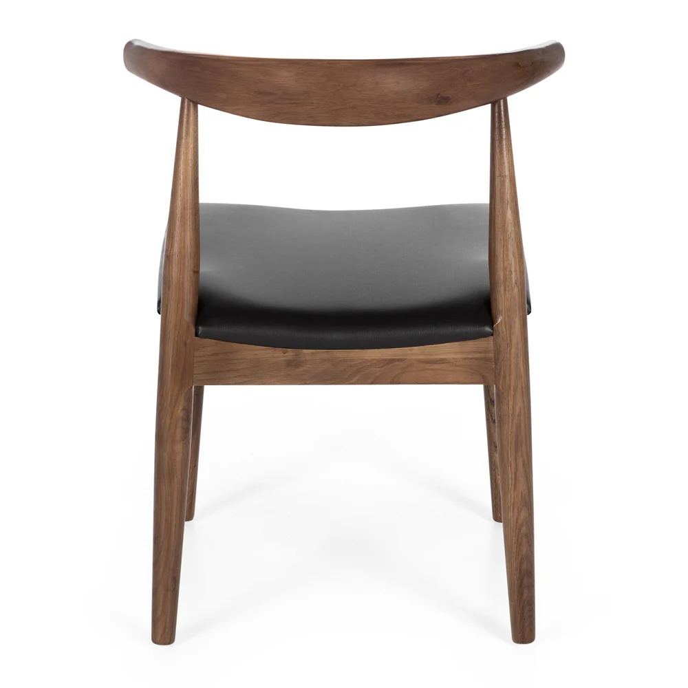 ARENA BULL Chair Black Walnut Finish Acacia Wood