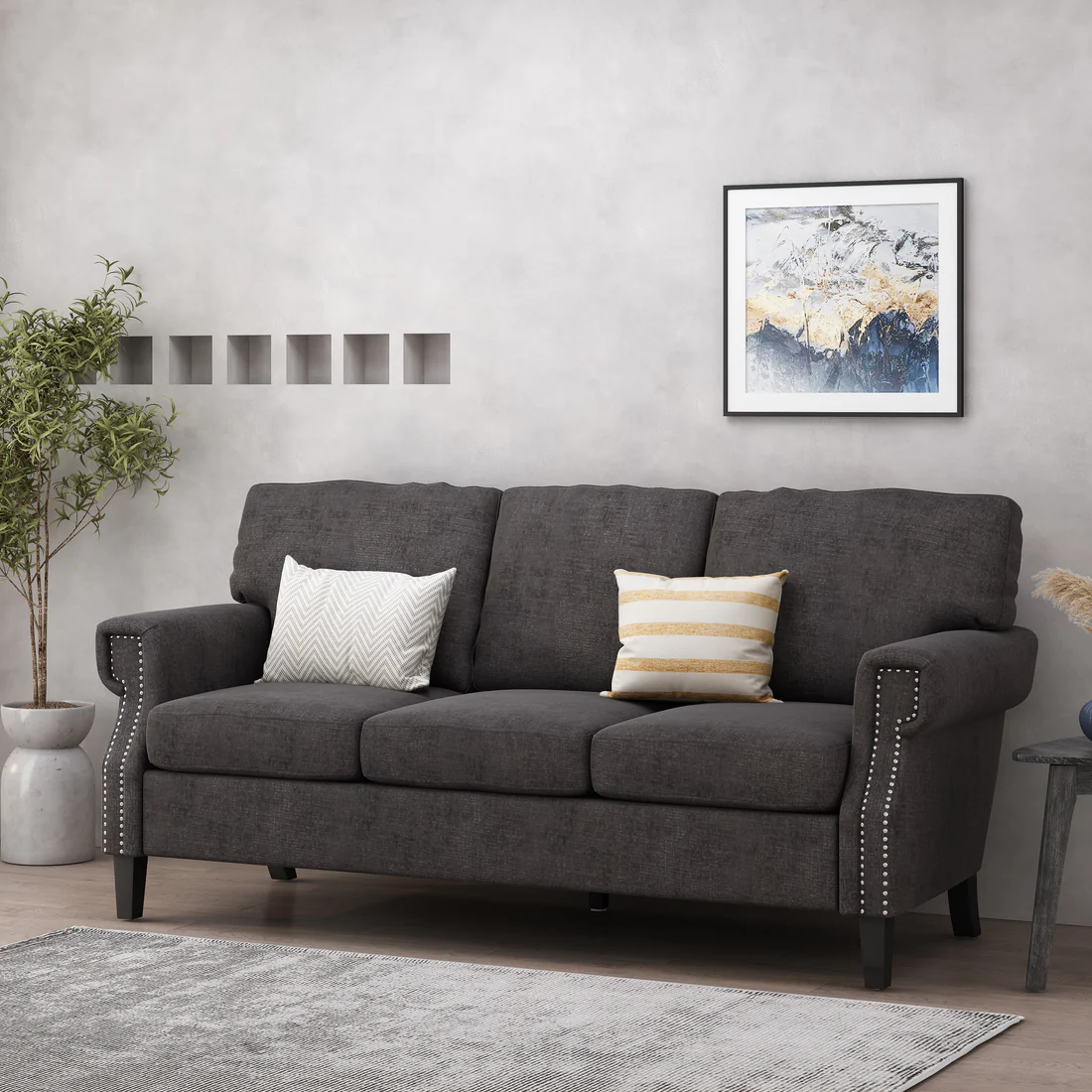 Elegant Gray Sofa