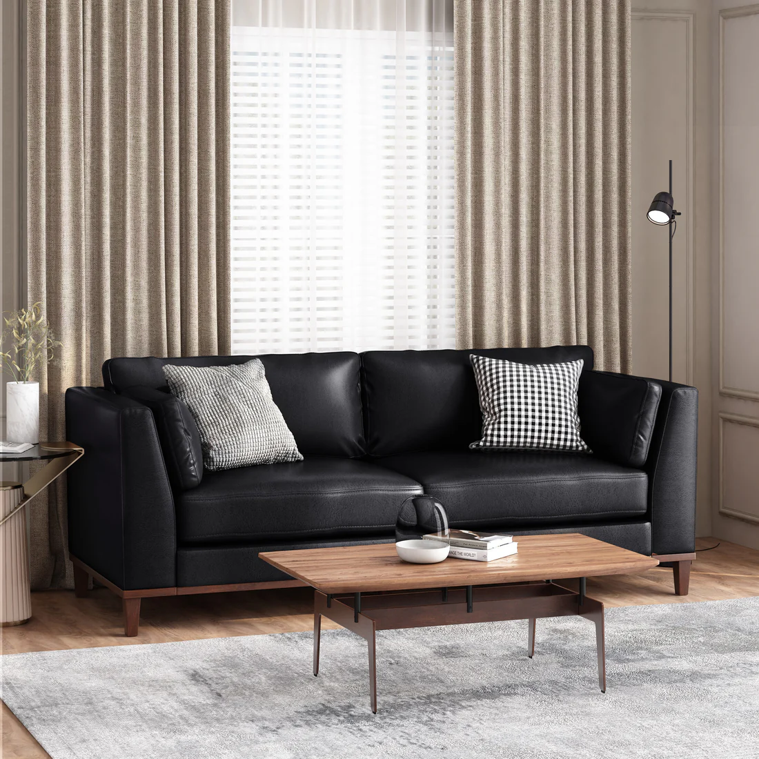 Modern Black Sofa