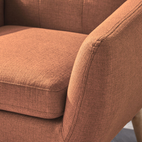 Mid-Century Modern Sofa + Burnt Orange