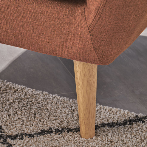 Mid-Century Modern Sofa + Burnt Orange