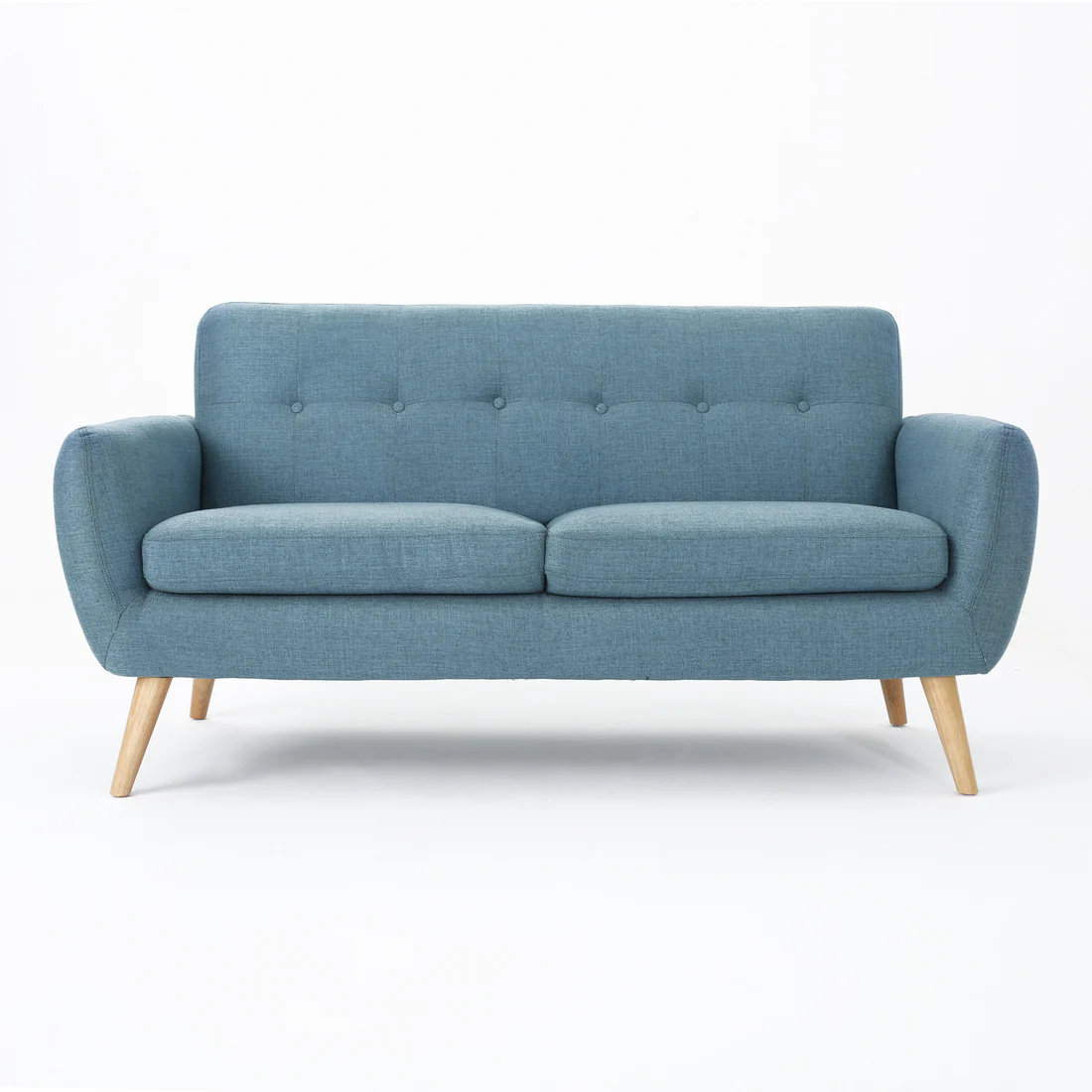 Mid-Century Modern Sofa + Blue