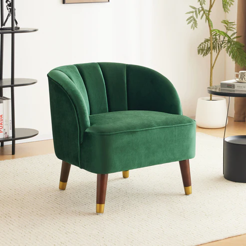 Emerald Green Velvet Accent Chair